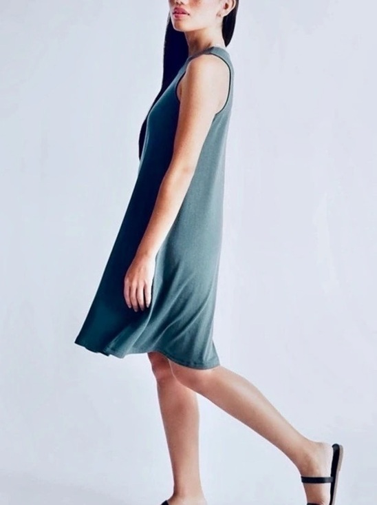 Quince Dresses & Skirts - Quince Tencel Jersey Sleeveless Swing Dress in Sage Green Size Medium Travel!!